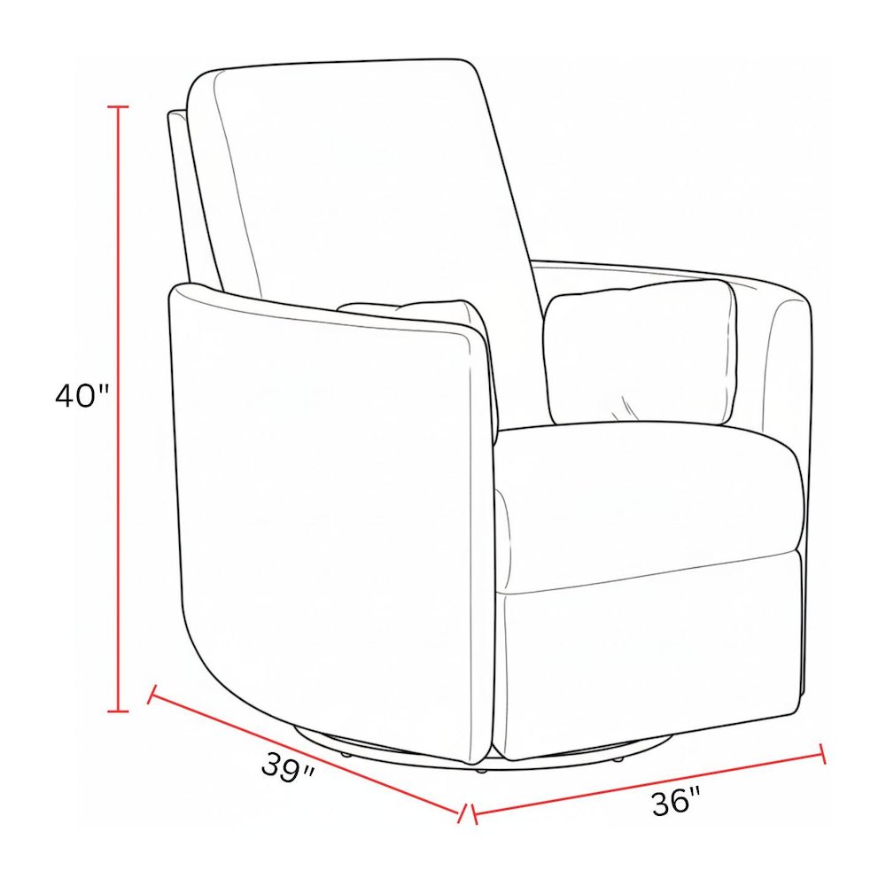 Turner Acadia White Manual Swivel Glider Recliner