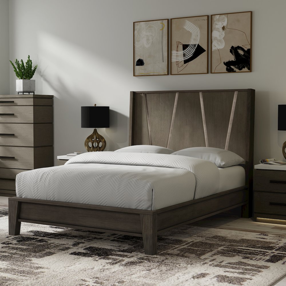 Pure Modern Bedroom Queen Panel Bed
