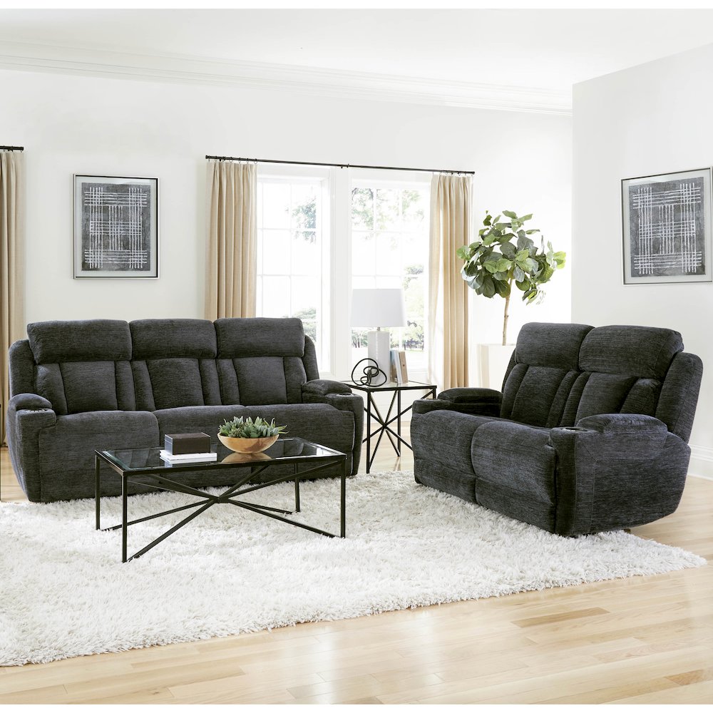 Dalton - Lucky Charcoal Power Reclining Loveseat