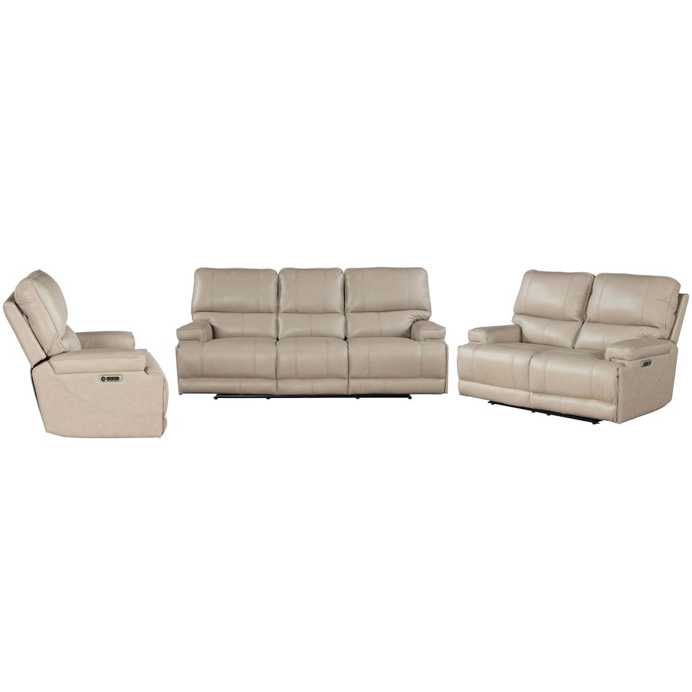 Verona Linen - Powered By Freemotion Power Reclining Sofa Loveseat and Recliner