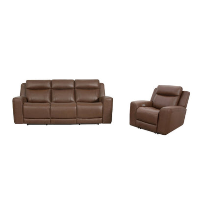 Calgary - Autumn Umber Power Reclining Sofa and Recliner