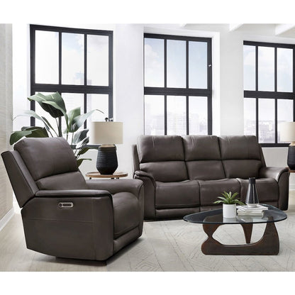 Easton Steamboat Brown Zero Gravity Power Reclining Sofa and Recliner