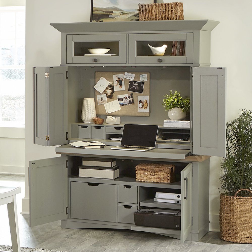 Modern - Dove Workstation with LED Light