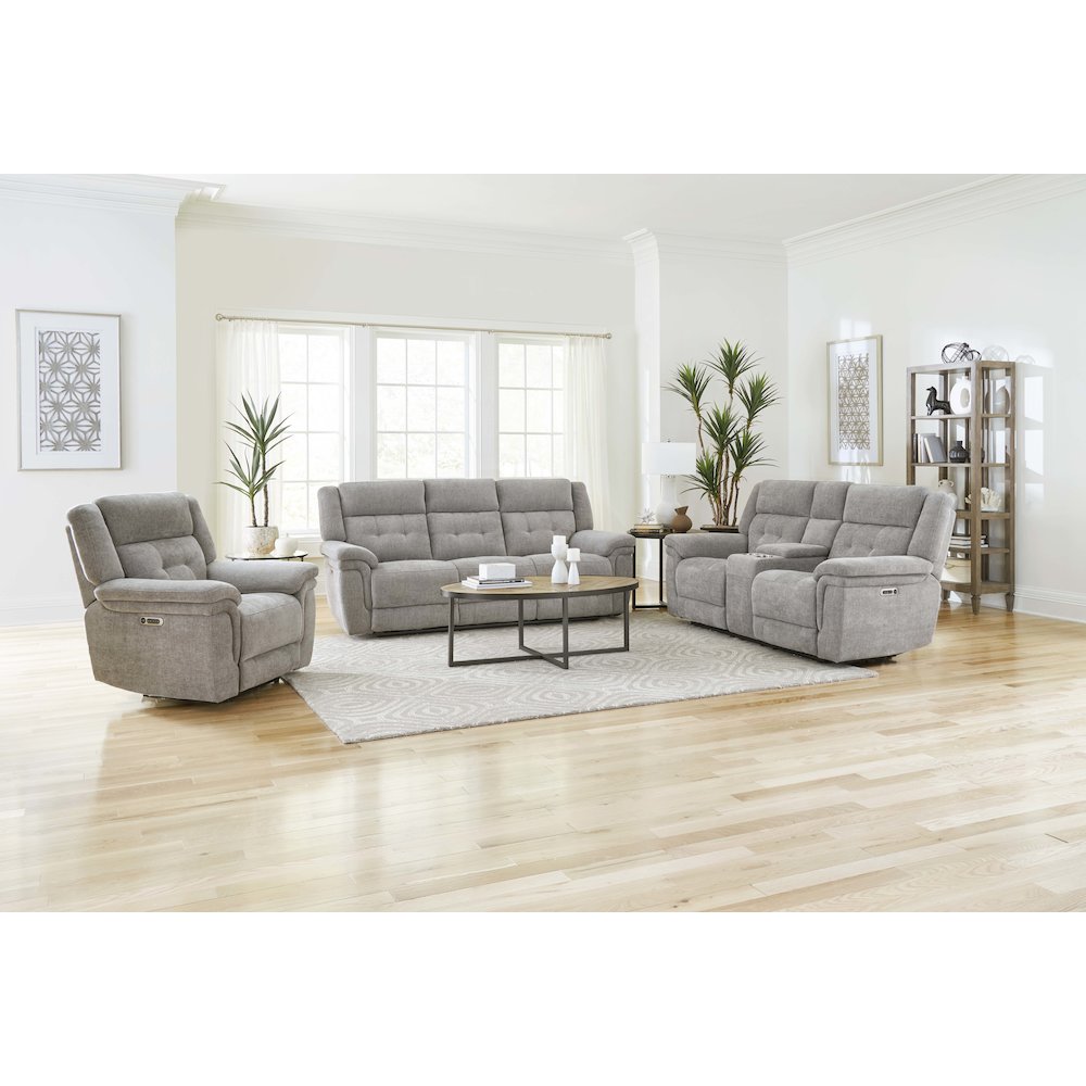 Richland - Bristol Grey Power Recliner Two Pack