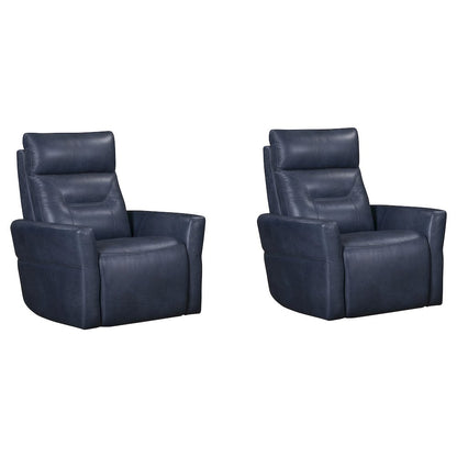 Remmington - Vintage Navy Power Swivel Glider Recliner P2 Two Pack
