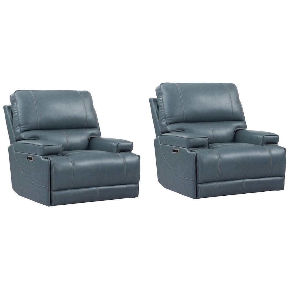 Whitman - Verona Azure - Powered By Freemotion Cordless Power Recliner Two Pack