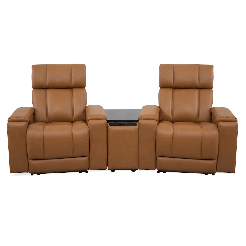 Phoenix Autumn Caramel Zero Gravity Power 2 Seat Home Theater Seating with