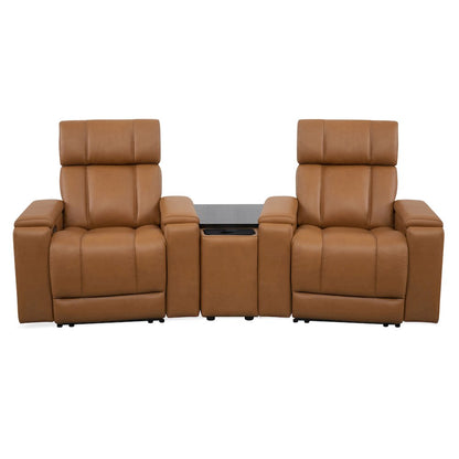 Phoenix Autumn Caramel Zero Gravity Power 2 Seat Home Theater Seating with