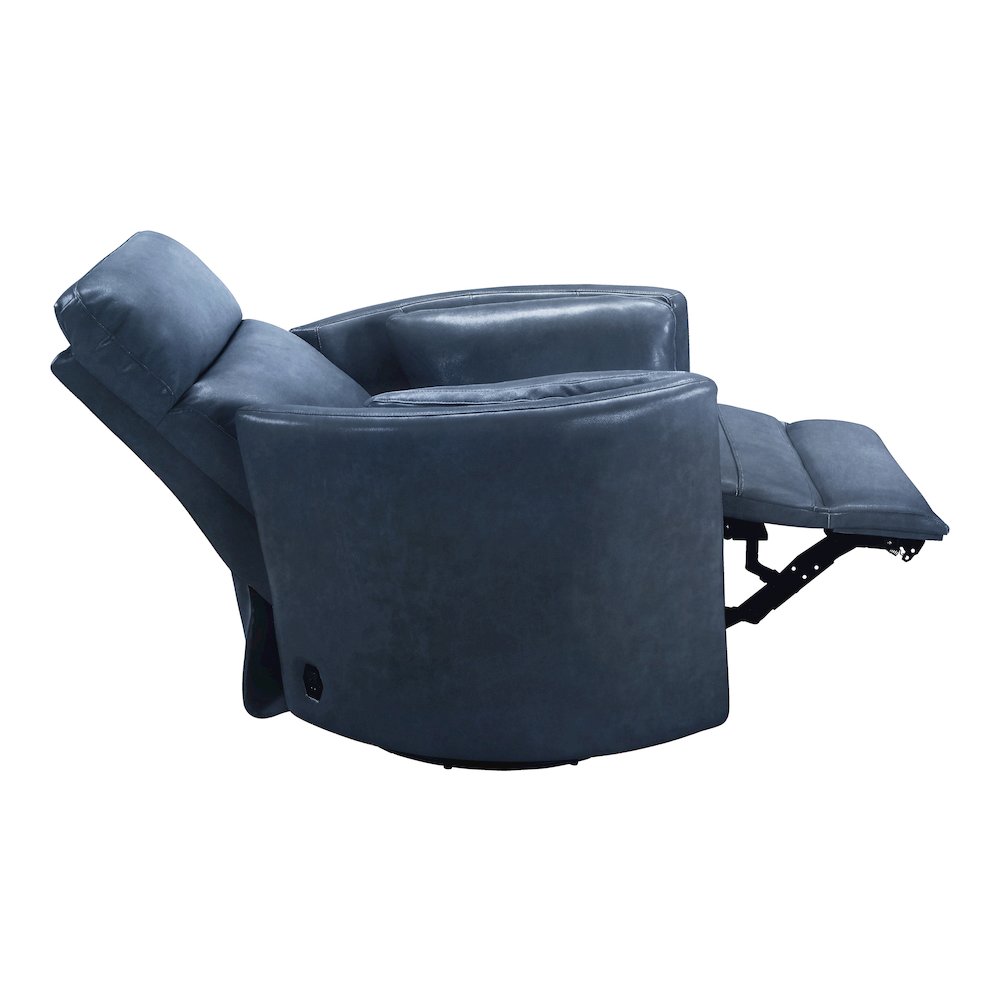 Radius Vintage Navy Power Swivel Glider Recliner