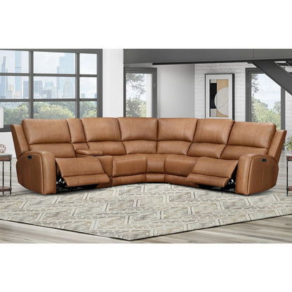 Belmont Lyric Caramel 6 Piece Zero Gravity Power Reclining Sectional with