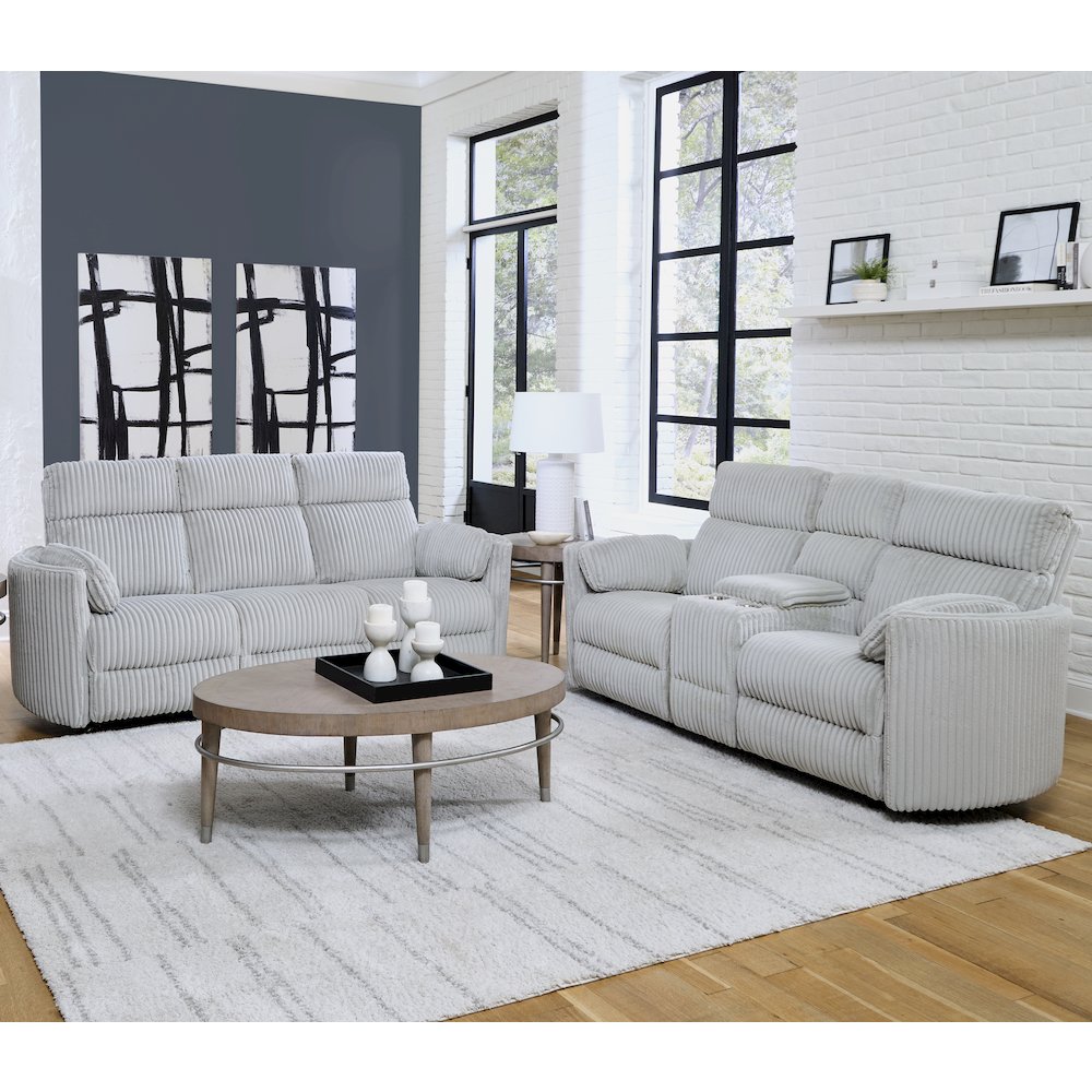 Radius - Mega Grey Power Reclining Sofa and Loveseat