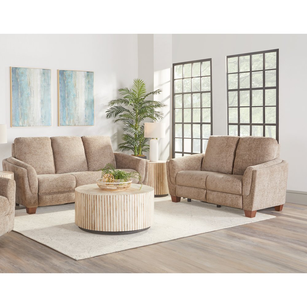 Morehead - Biscotti Power Reclining Sofa and Loveseat