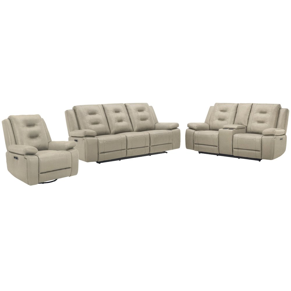 Caldwell - Tahoe Fog Power Console Loveseat P2