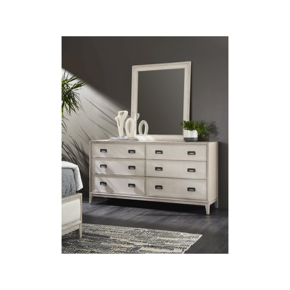 Six Drawer Dresser In Rolling Fog Color