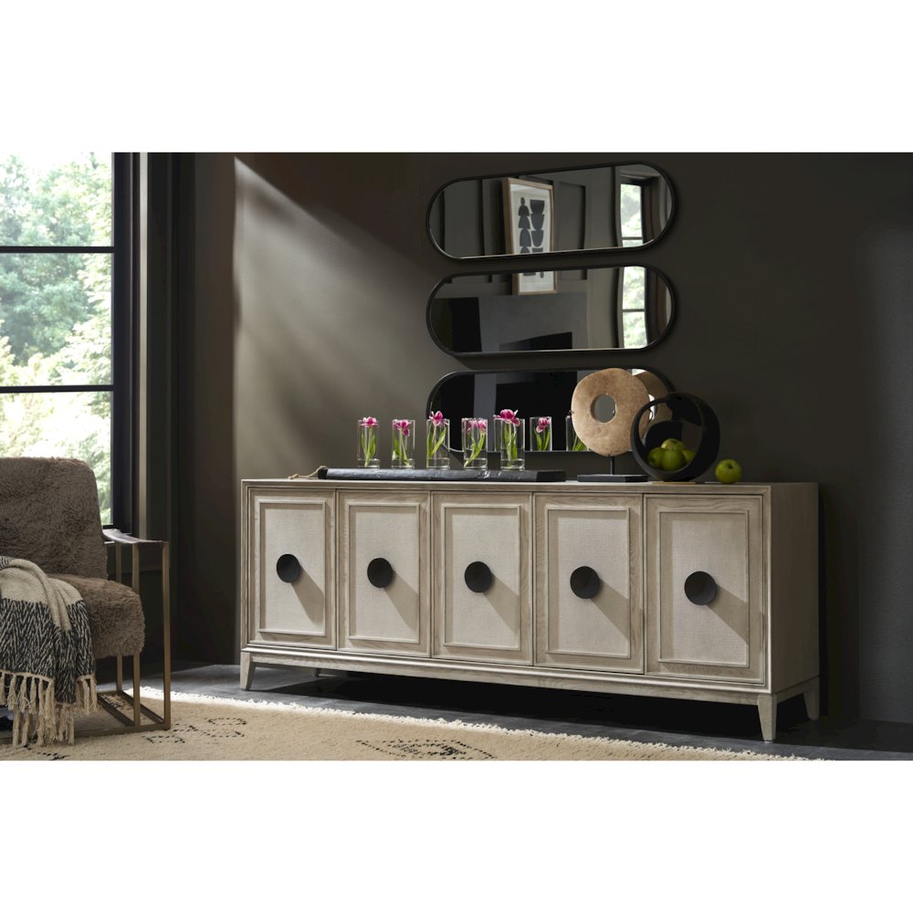 Entertainment Credenza In Rolling Fog Color