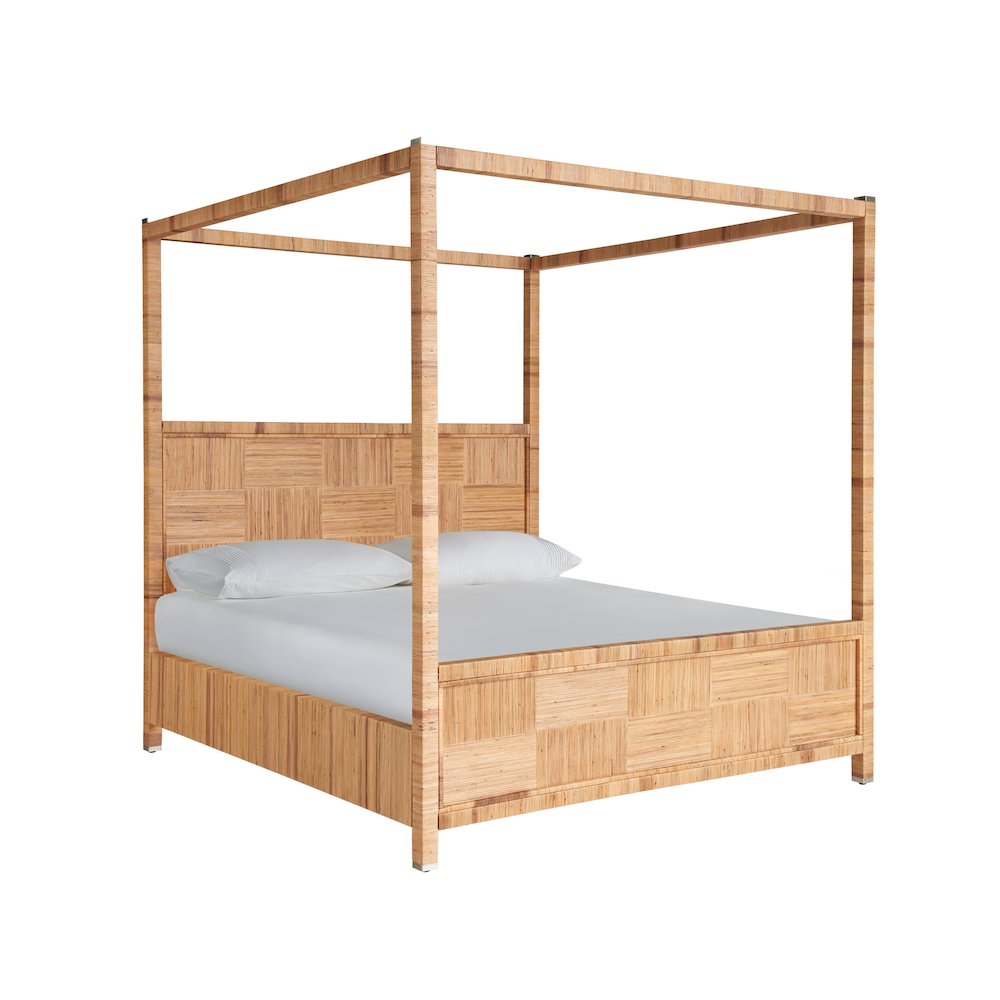 Chatham Poster Bed King In Natural Rattan Color