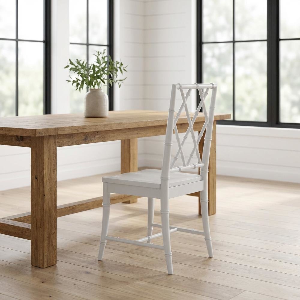 Distressed Finish X-Back Dining Chairs, Set of 2 for Elegant Dining Room