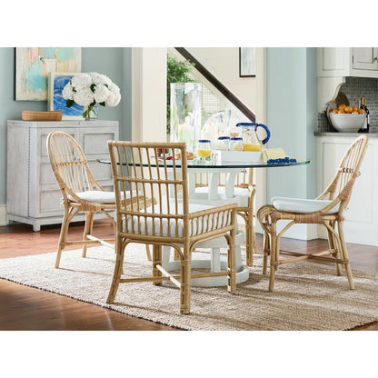 Round Glass Table 54" In Sandbar Color