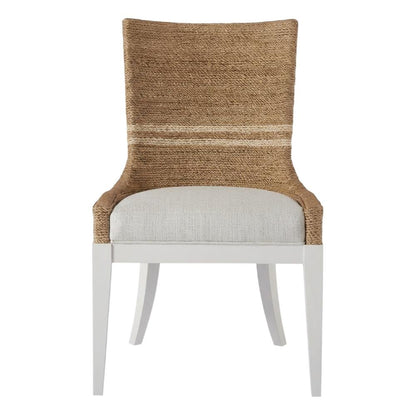 Sailcloth Dining Chair Pair with Distressed Finish for Stylish Dining Room