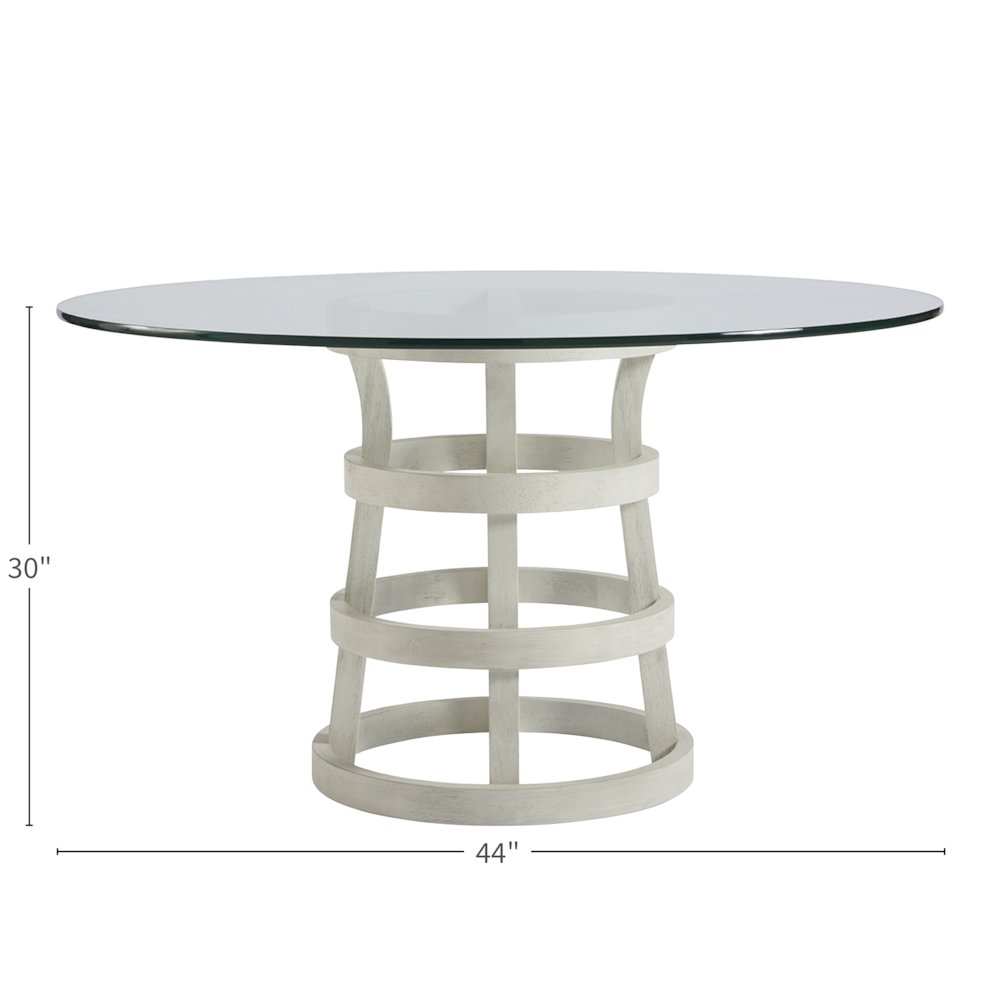 Round Glass Table 44" In Sandbar Color