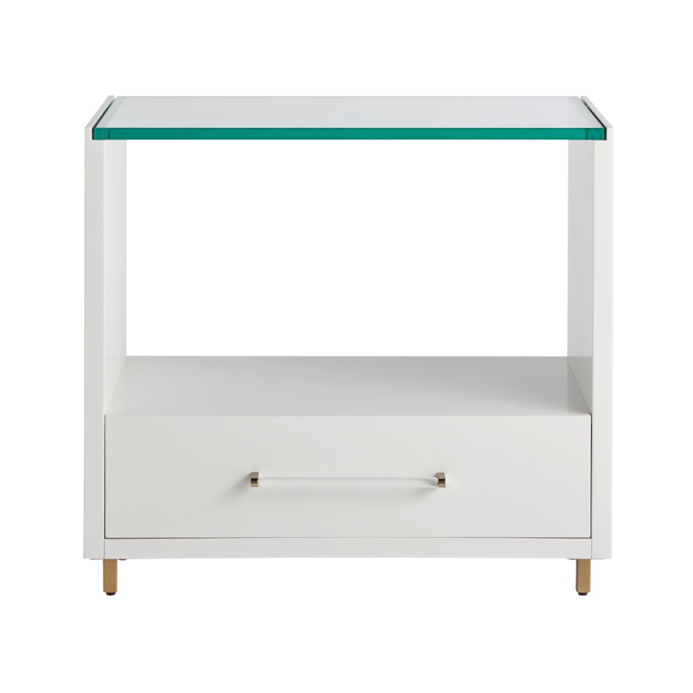 Peony Nightstand In Alabaster Color
