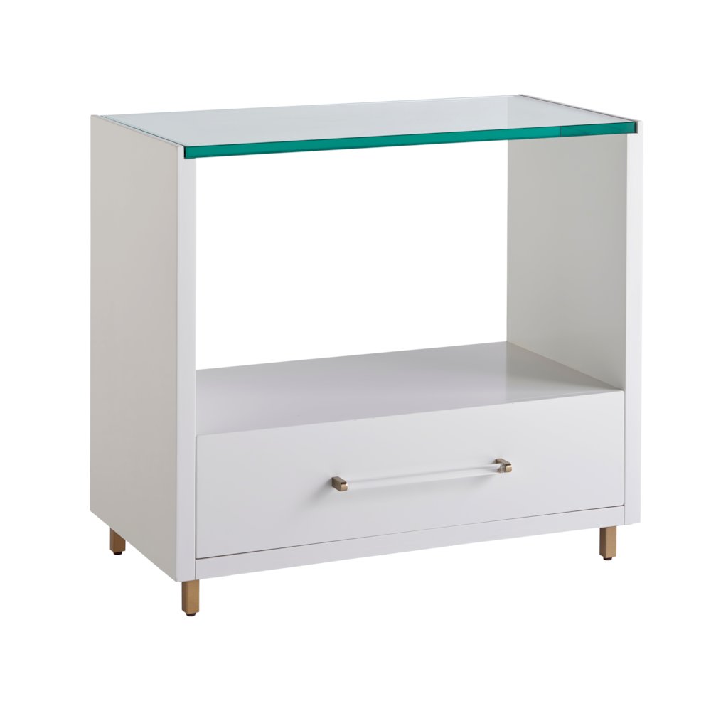 Peony Nightstand In Alabaster Color