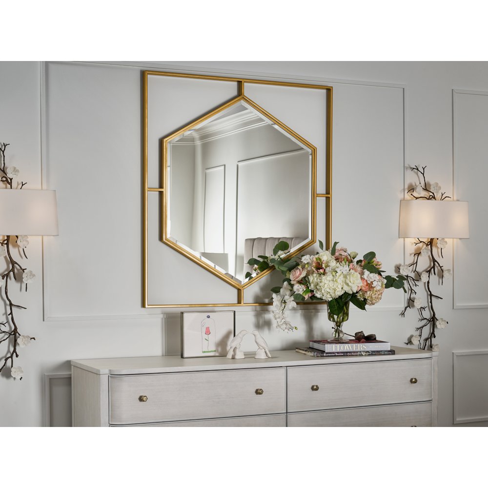 Love Joy Bliss Mirror In Soft Gold Metal Color