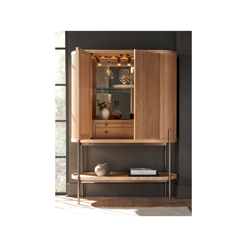 Linnea Bar Cabinet In Natural Oak  Color
