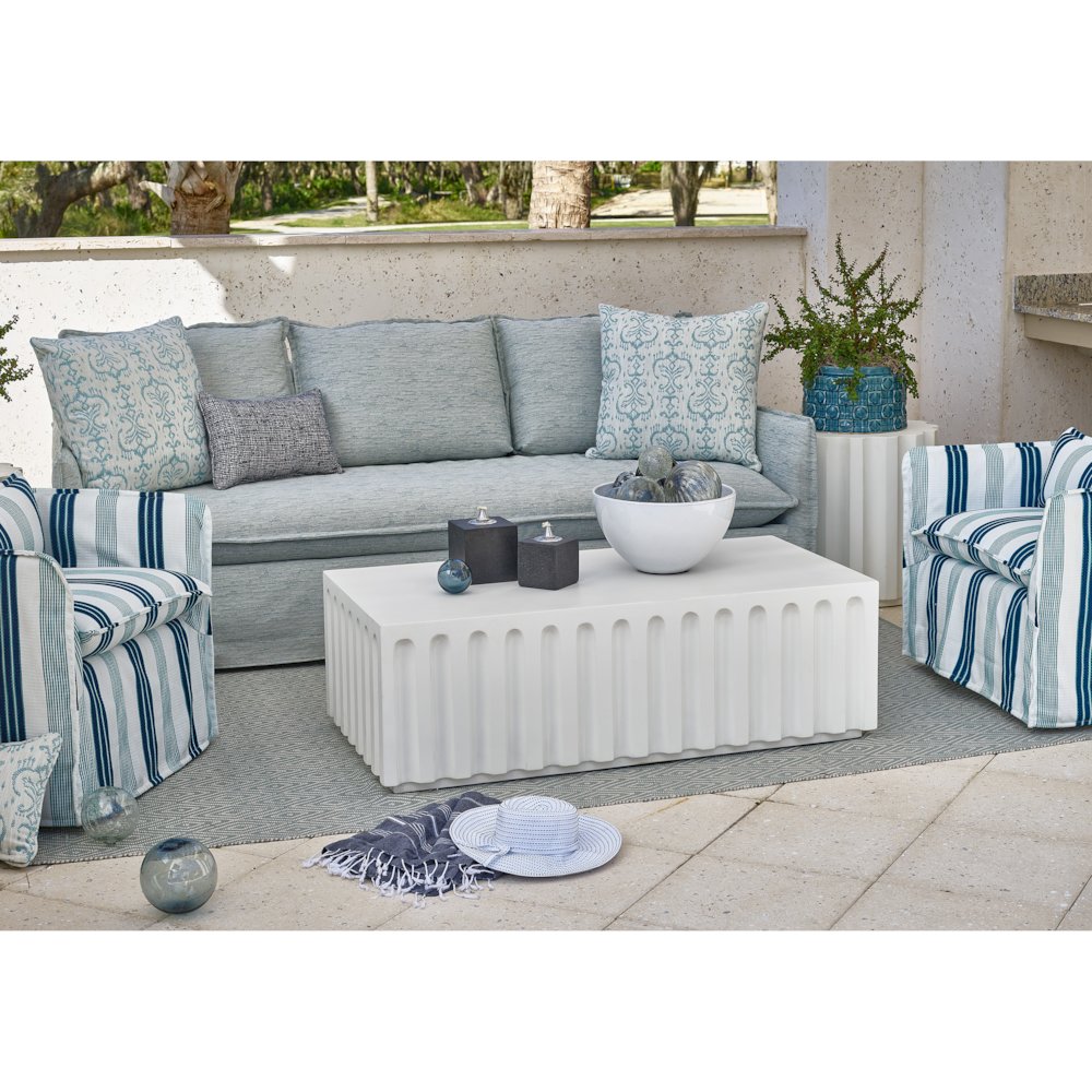 Edisto Cocktail Table In Abaco White Color