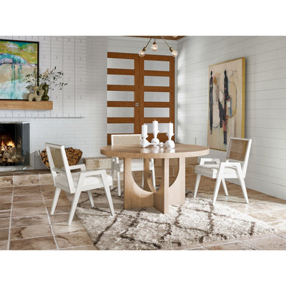 Callon Round Dining Table In Tech Oak Color