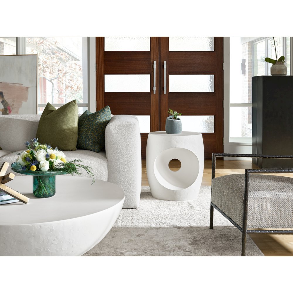 Canyo Accent Table In Abaco White Color