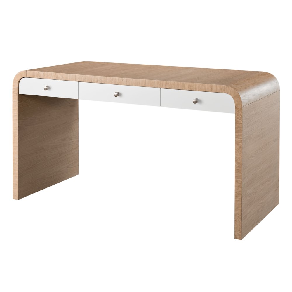 Desk In Tech Oak/Glacier Color