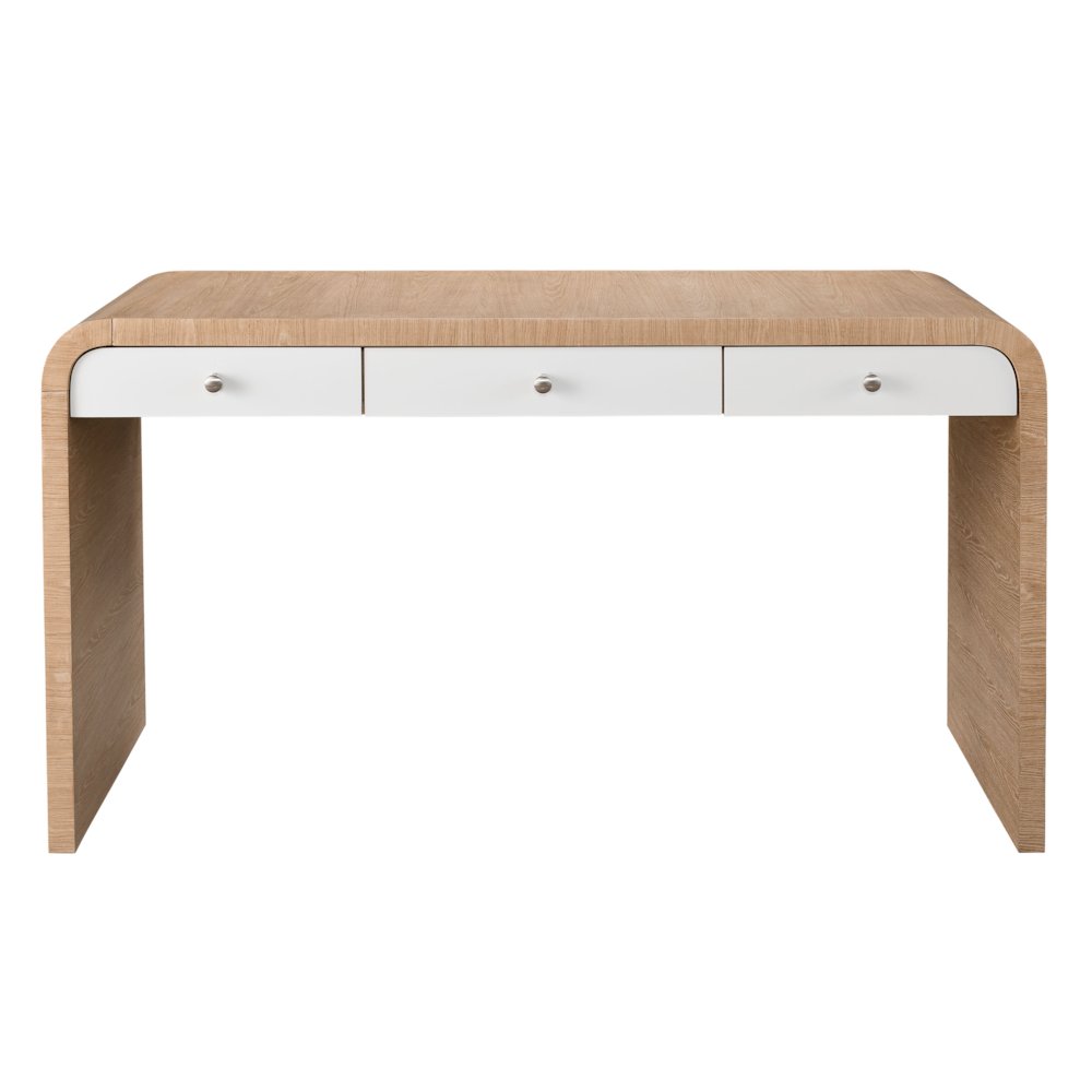 Desk In Tech Oak/Glacier Color
