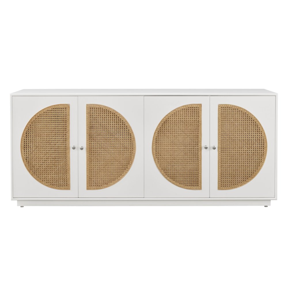Nomad Credenza In Cane/Glacier Color