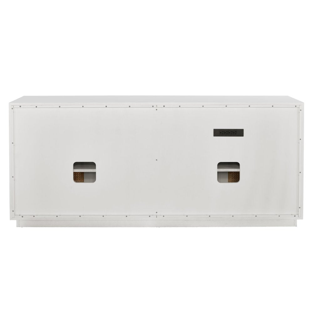 Nomad Credenza In Cane/Glacier Color