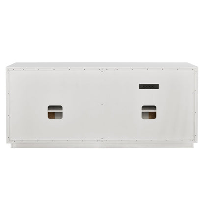 Nomad Credenza In Cane/Glacier Color