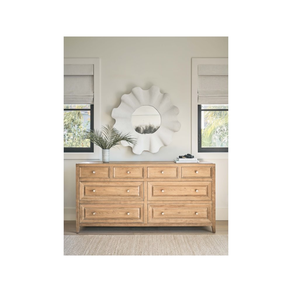 Scallop Mirror In Shell White Color