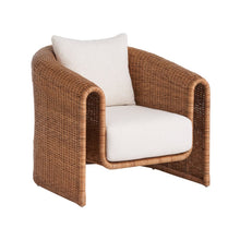 Key Largo Lounge Chair In Fishbone Weave Rattan Color