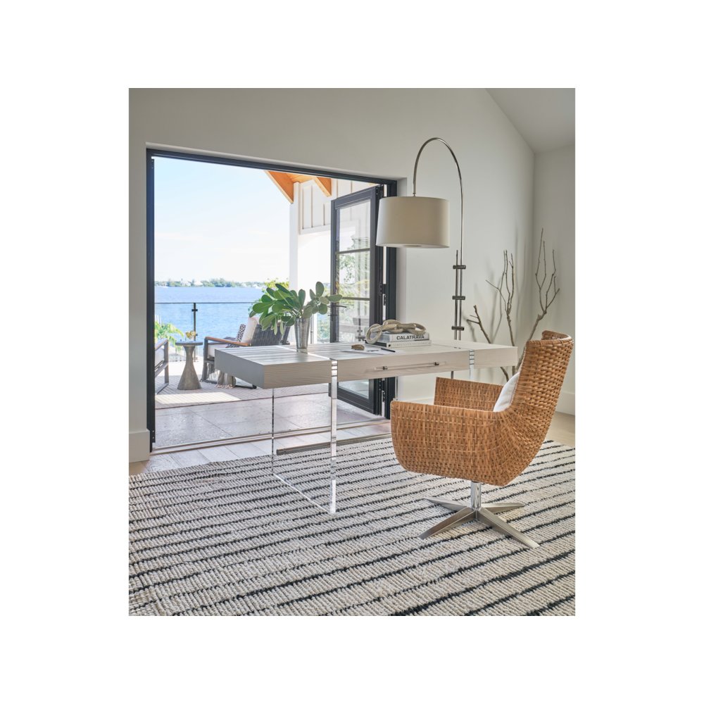 Cabo Writing Desk In White Sand Color