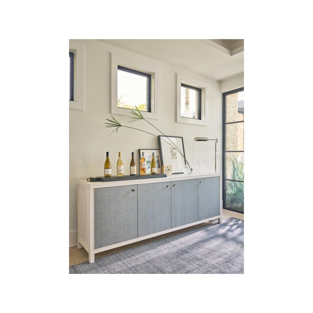 Captiva Credenza In White Sand/Blue Seagrass Color