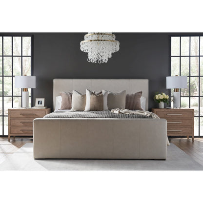 Bowie Bed King In Aged Satin Pewter Color