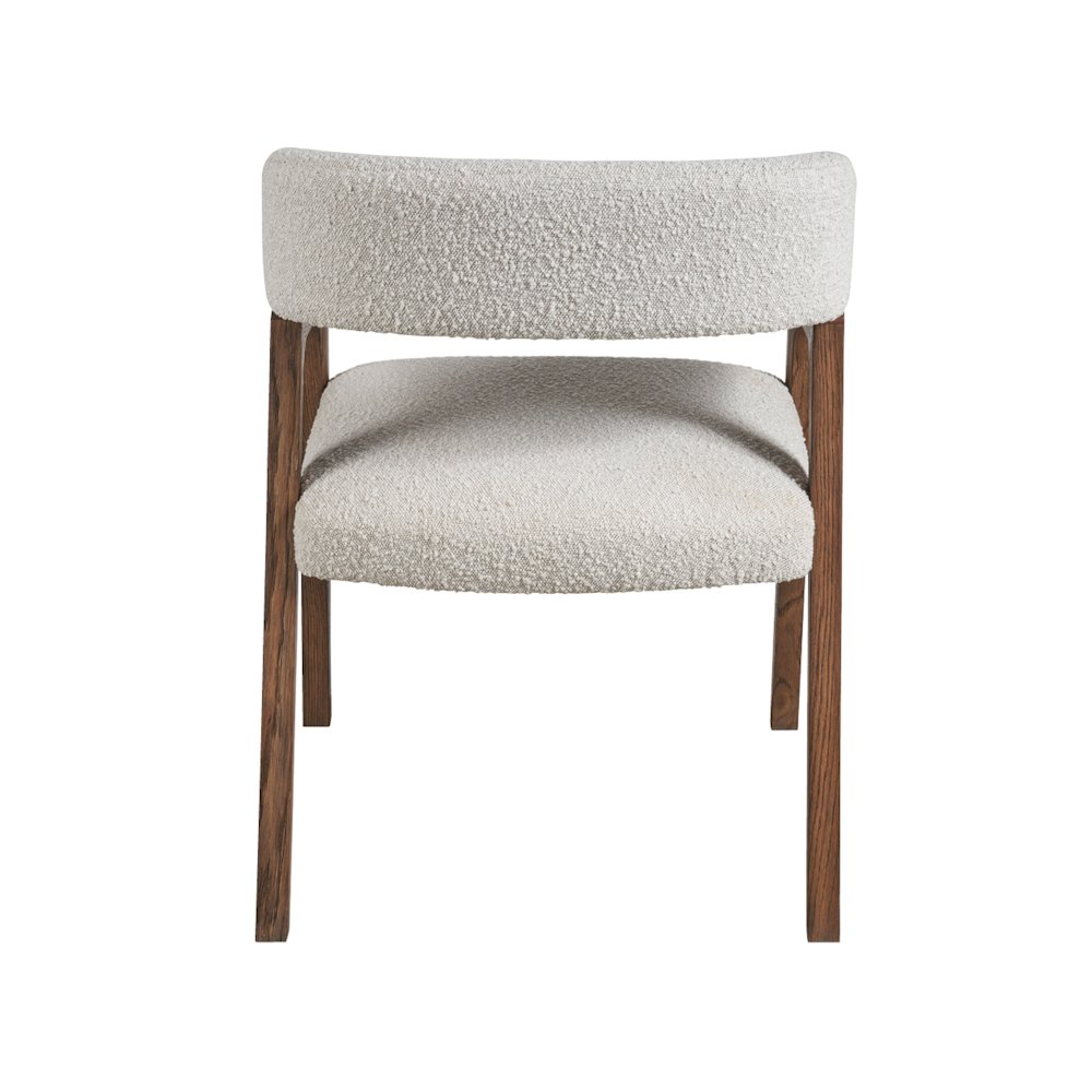 Barrel Back Dining Chair In Aged Satin Pewter Finish Color