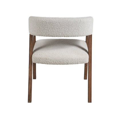 Barrel Back Dining Chair In Aged Satin Pewter Finish Color