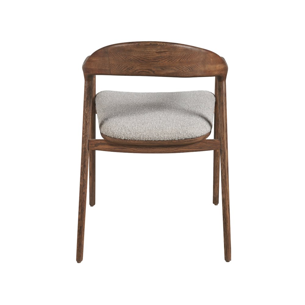 Echo Dining Arm Chair In Medium Brown Oak Color