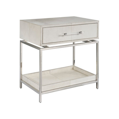 Lyra Nightstand In Polished Nickel Color