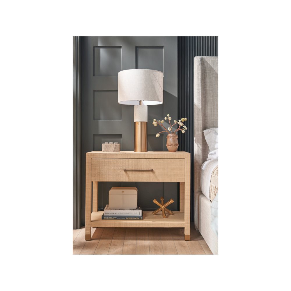 Leah Nightstand In Gold Color