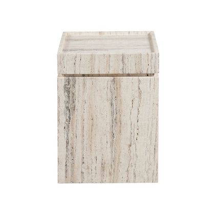 Daxton Accent Table In White Travertine Color