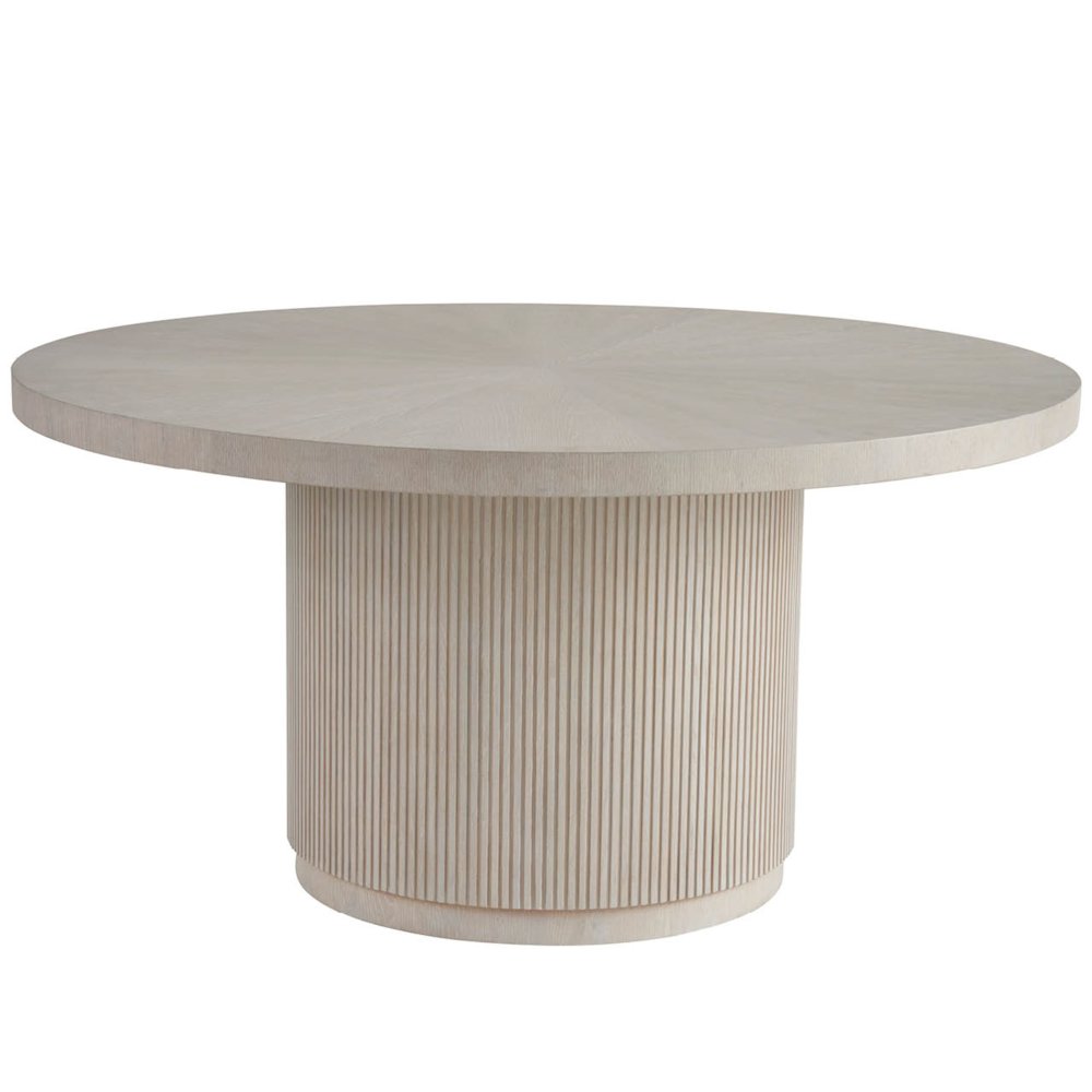 Carmen Round Dining Table in White Oak Color
