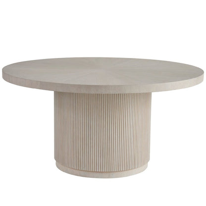 Carmen Round Dining Table in White Oak Color