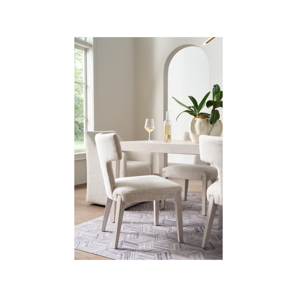 Raen Upholstered Side Chair (set of 2) in White Oak Color